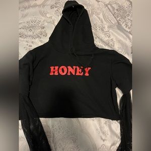 Small Black Cropped Hoodie